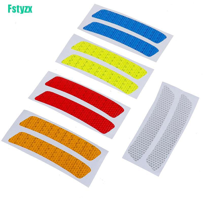 fstyzx 2Pcs Car bumper reflective warning strip decal stickers auto accessories