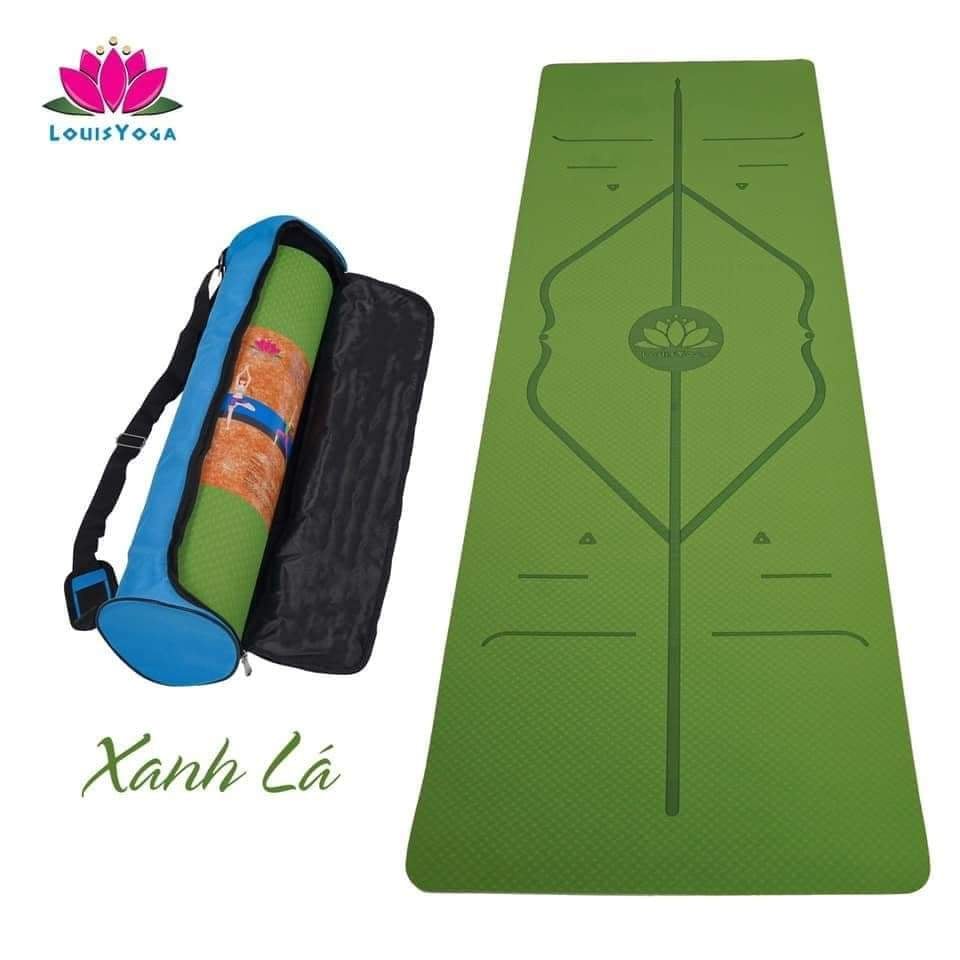 Thảm TPE 8mm định tuyến - Thư viện Yoga - Thảm loại 1, kích thước 183cm x 61cm x 8mm