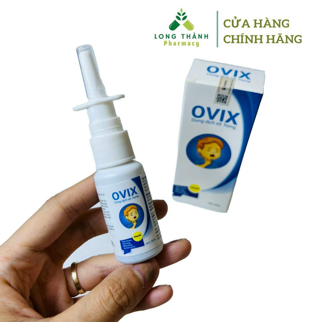 Xịt họng Ovix chứa Ectoin, Nano Ag+ - Hỗ trợ giảm viêm họng, làm sạch hầu họng