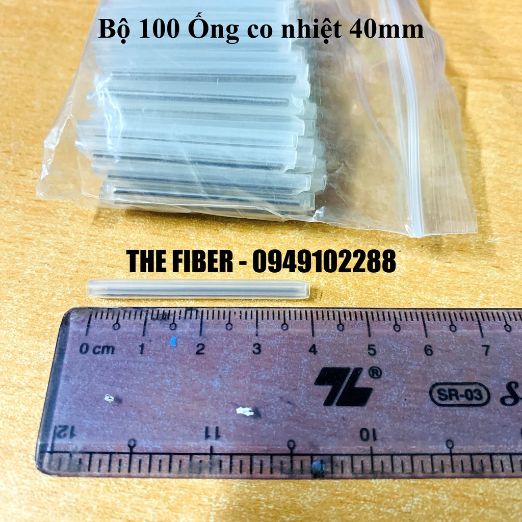 Bộ 100 Ống co nhiệt bảo vệ mối hàn sợi quang 40mm