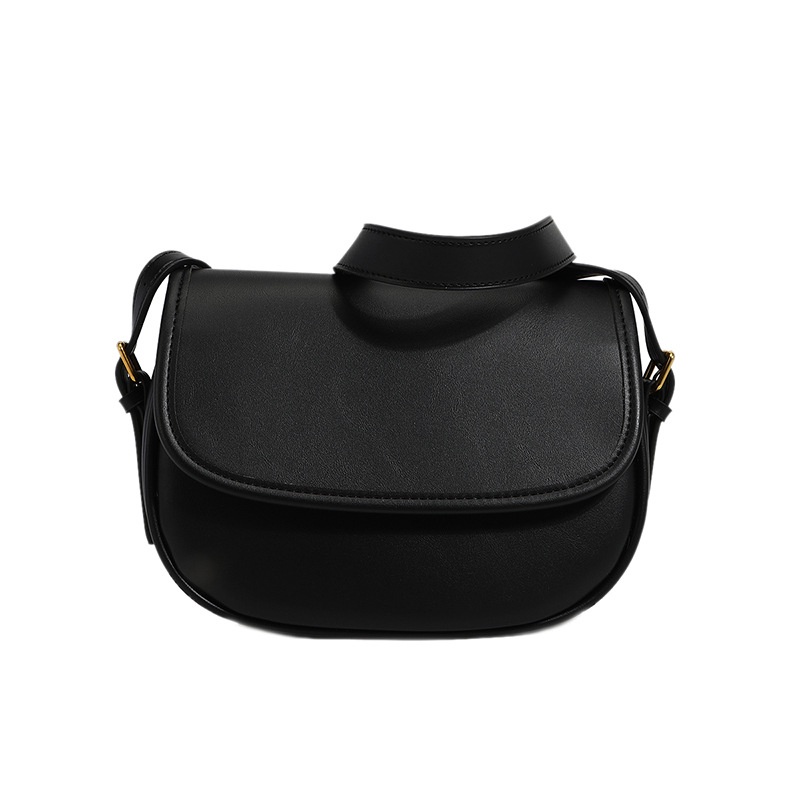 Túi Đeo Vai Hình Yên Ngựa Màu Trơn Phong Cách Retro Thời Trang Mới