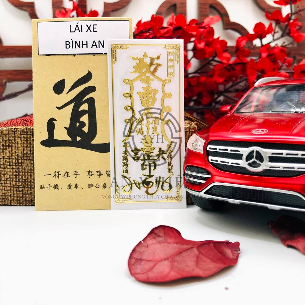 ( ĐẶC BIỆT Thầy người Hoa làm) Lá dán Lái xe bình an