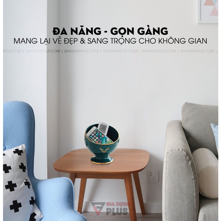 Cốc Gốm Sứ Đặt Bàn Đựng Đồ Đa Năng Chìa Khoá, Bánh Kẹo, Giấy.. | Màu Xanh Ngọc Lục Bảo Sang Trọng &amp; Cao Cấp