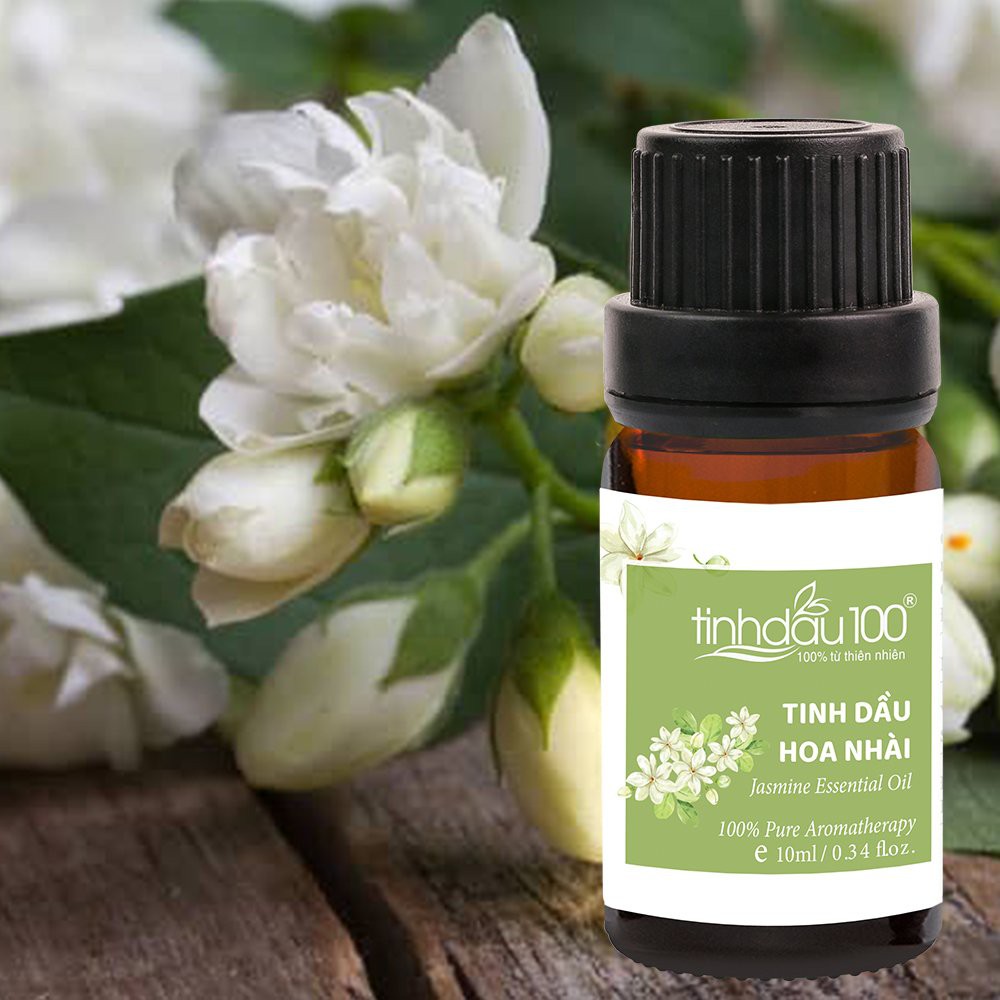 Tinh dầu hoa nhài Jasmine Tinh Dầu 100. Nguyên chất 100% xông thơm phòng, xông mặt, massage làm đẹp da lọ 10ml