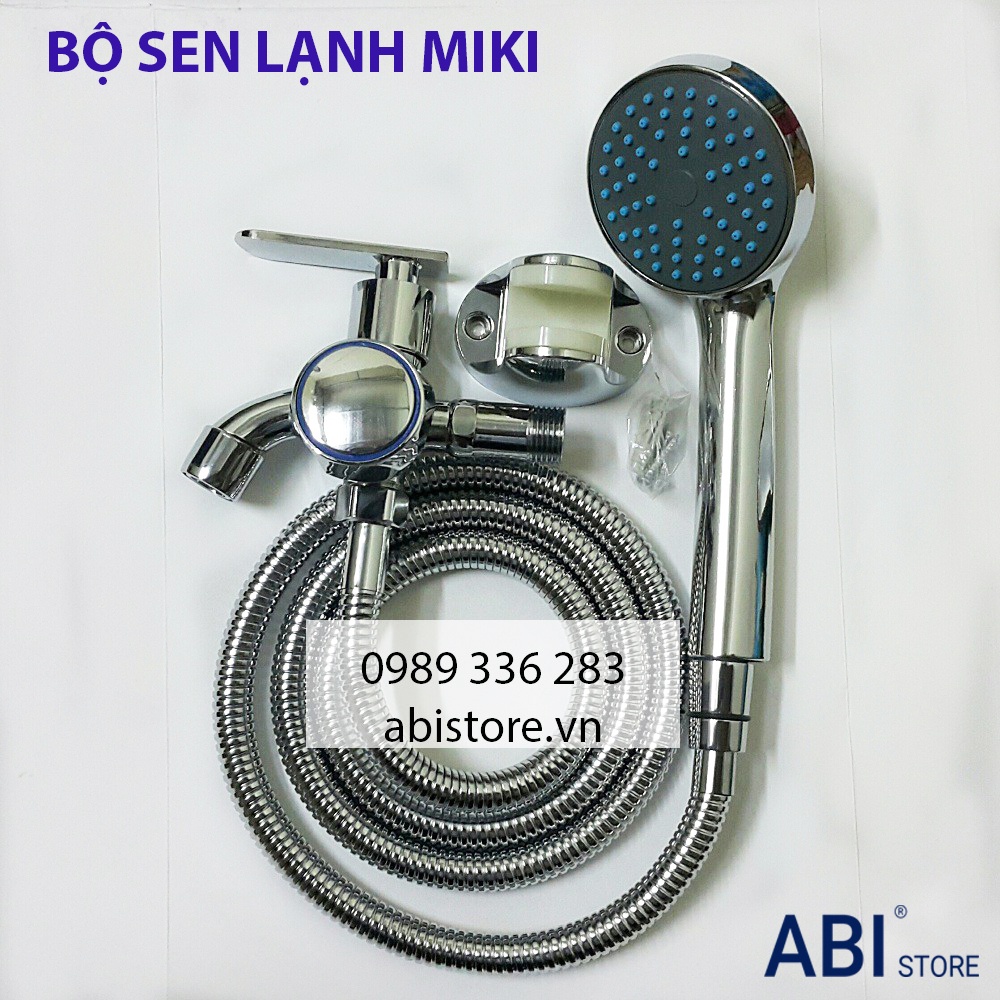 COMBO 5 BỘ VÒI SEN LẠNH MIKI KÈM DÂY CHỐNG XOẮN, BÁT SEN PRAI