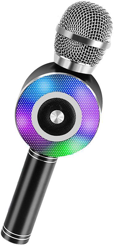 Micro Hát Karaoke Không Dây Kết Nối Bluetooth Có Đèn Và Loa Dùng Làm Quà Tặng Cho Trẻ Em / Người Lớn