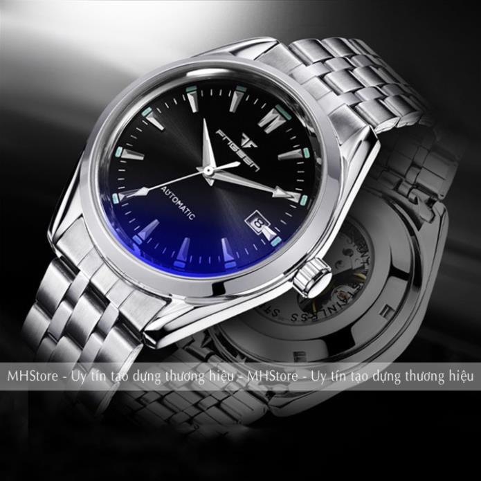 Đồng hồ cơ nam automatic Fngeen Đồng hồ cơ tự động dây thép không gỉ chính hãng - Mã 6612
