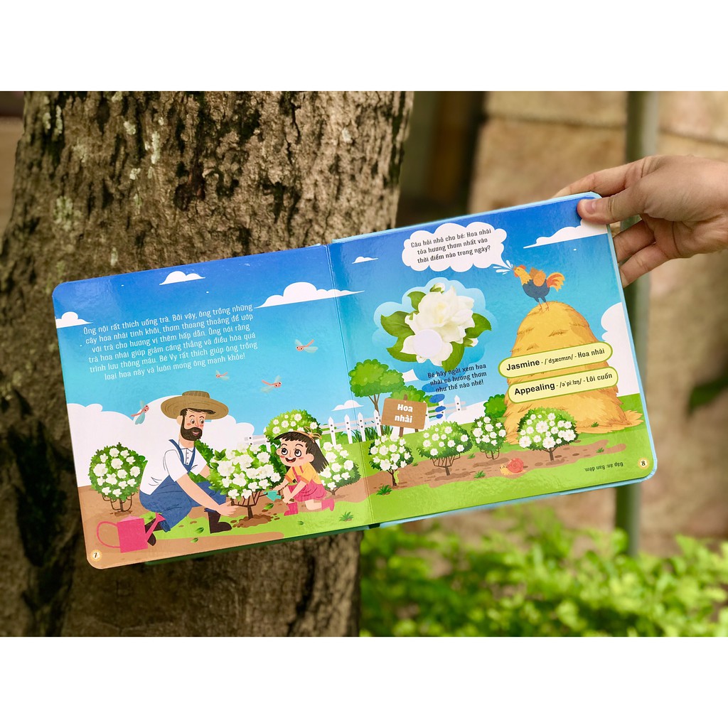 Sách mùi hương - bộ 2 cuốn : các loại trái cây/ các loại hoa ( mã lẻ lựa chọn)