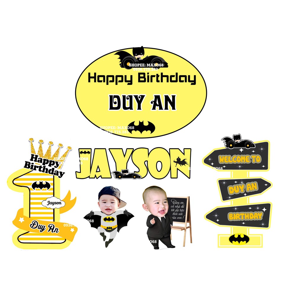 Chibi sinh nhật cho bé trai - Nhiều mẫu