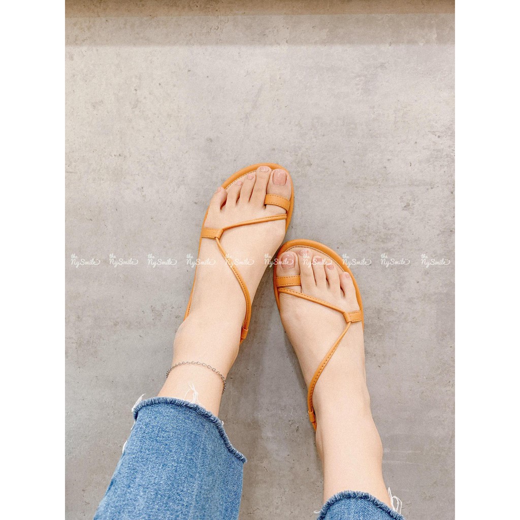 Giày sandal đế thấp quai lượn - THENYSMILE - Vision