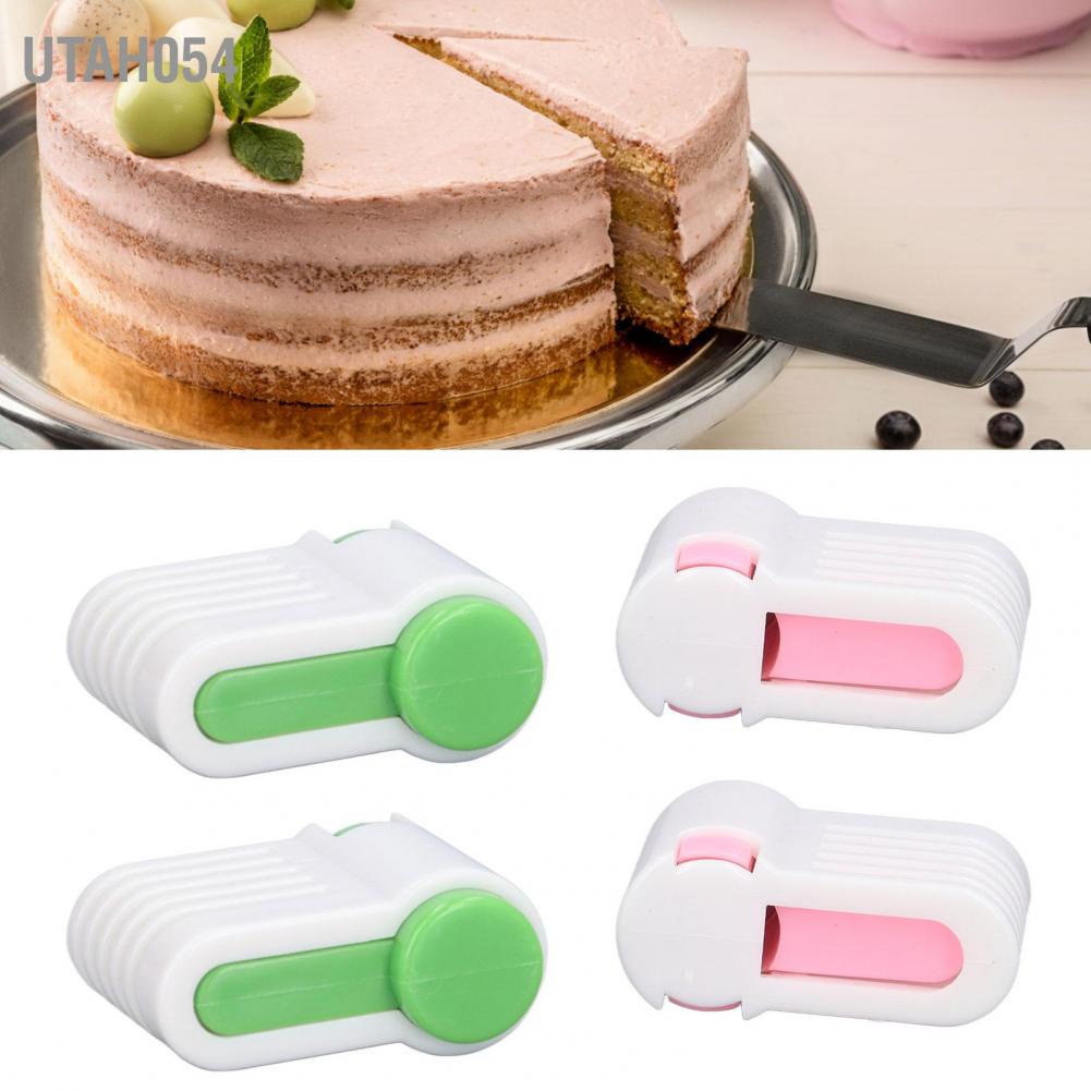 Utah054 4Pcs DIY Cake Leveler Cutter Effective Layering 5 Layers Bread Slice Auxiliary Divider for Household Bakery