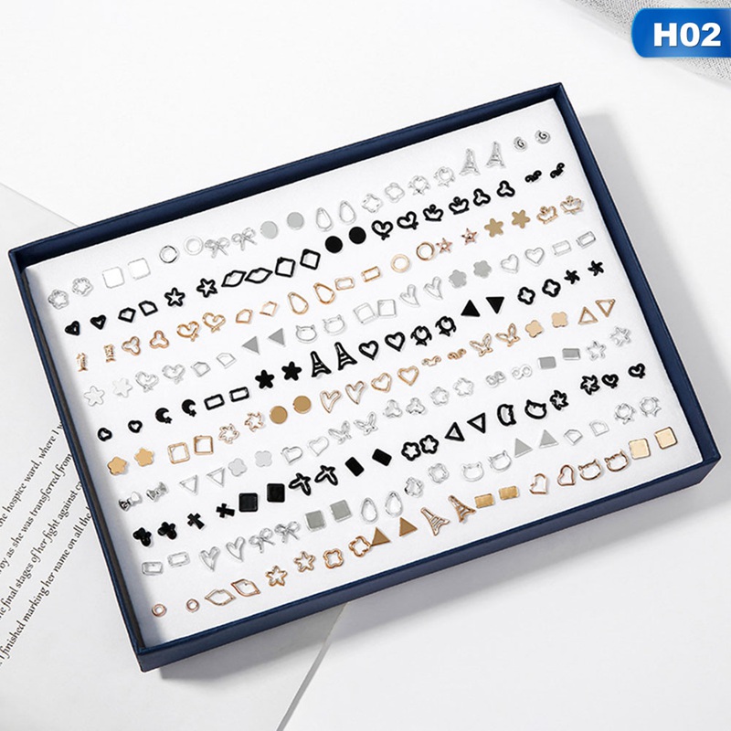 Bộ 100 Đôi Khuyên Tai Nhựa Mềm Cỡ Lớn Thiết Kế Xinh Xắn