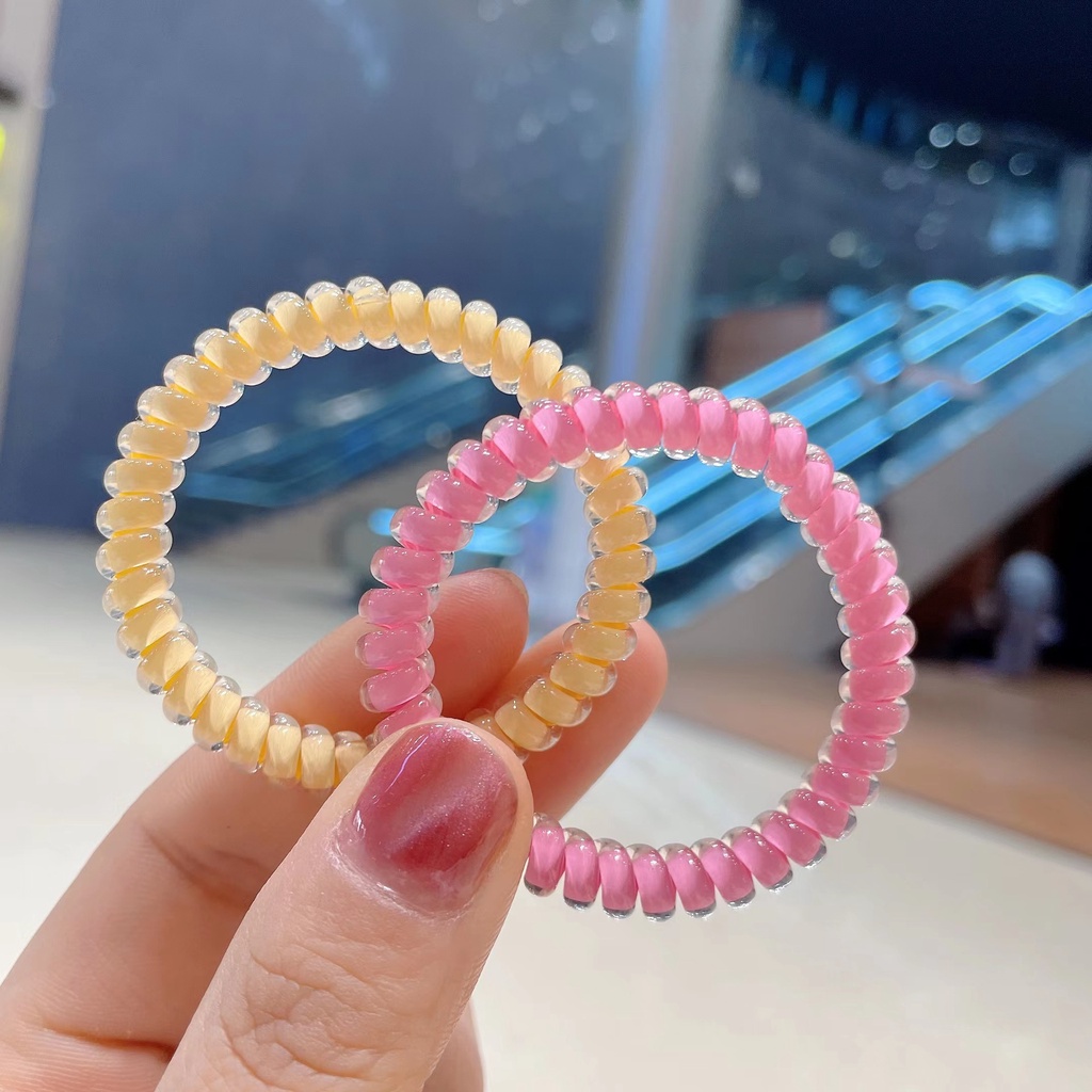 Dây Cột Tóc Lò Xo Màu Sắc Kẹo Ngọt Phong Cách Hàn Quốc 2022