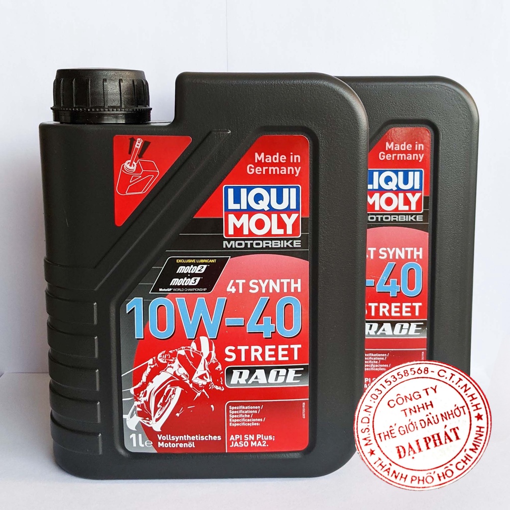 Dầu nhớt nhập khẩu 100% Liqui moly 10w40 street race chai 1L