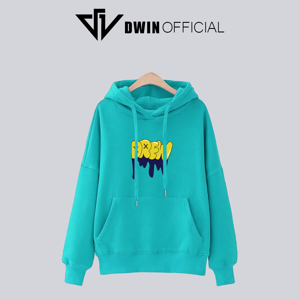 Áo hoodie chữ Drew nỉ unisex DWIN basic nam nữ form rộng oversize local brand SP00071