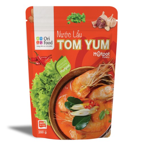 Gia Vị Nước Cốt Lẩu Tomyum chua cay Orifood (Túi 200g) Chế Biến Nhanh Dễ Bảo Quản