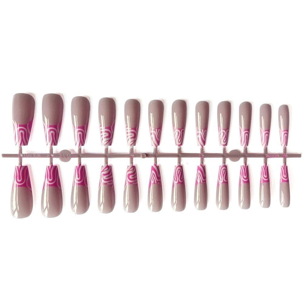 XIANTIN Bộ 24 Móng Tay Giả Che Phủ Toàn Diện Tháo Rời Được