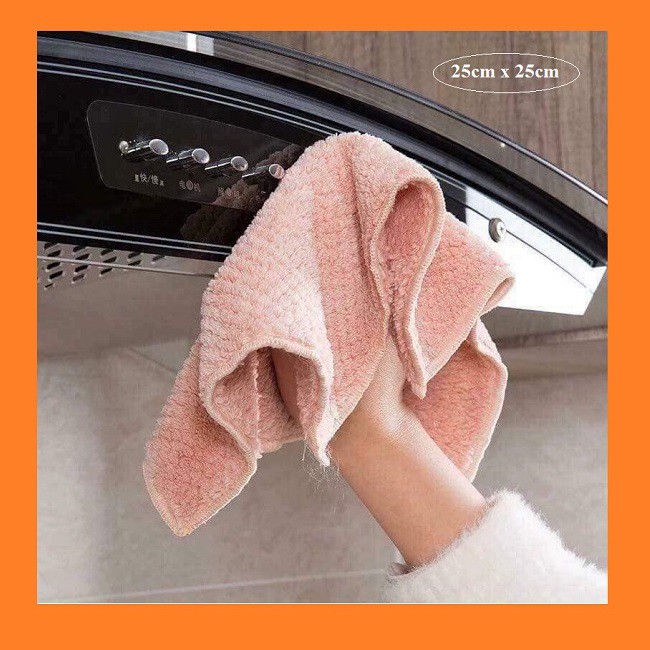 khăn lau bếp 2 mặt siêu thấm 25cm - khăn vải bông cotton cao cấp