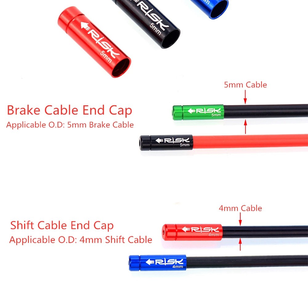 Set 10 Đầu Bọc Dây Cáp Bằng Hợp Kim Nhôm 4mm 5mm