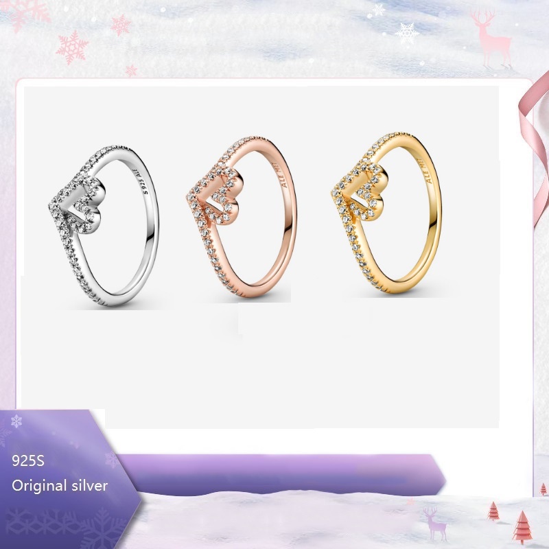 Nhẫn Đính Hôn P Hình Trái Tim Lấp Lánh
