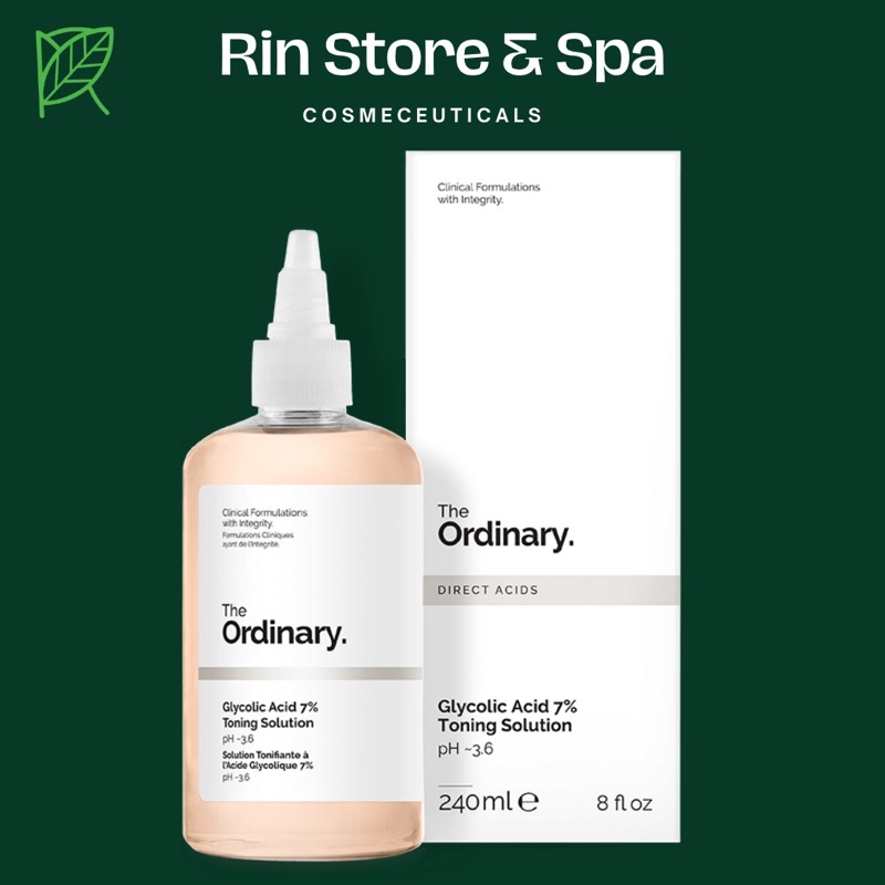 Toner tẩy da chết hóa học làm sạch, giảm mụn, sáng da Glycolic Acid 7% Toning Solution - The Ordinary