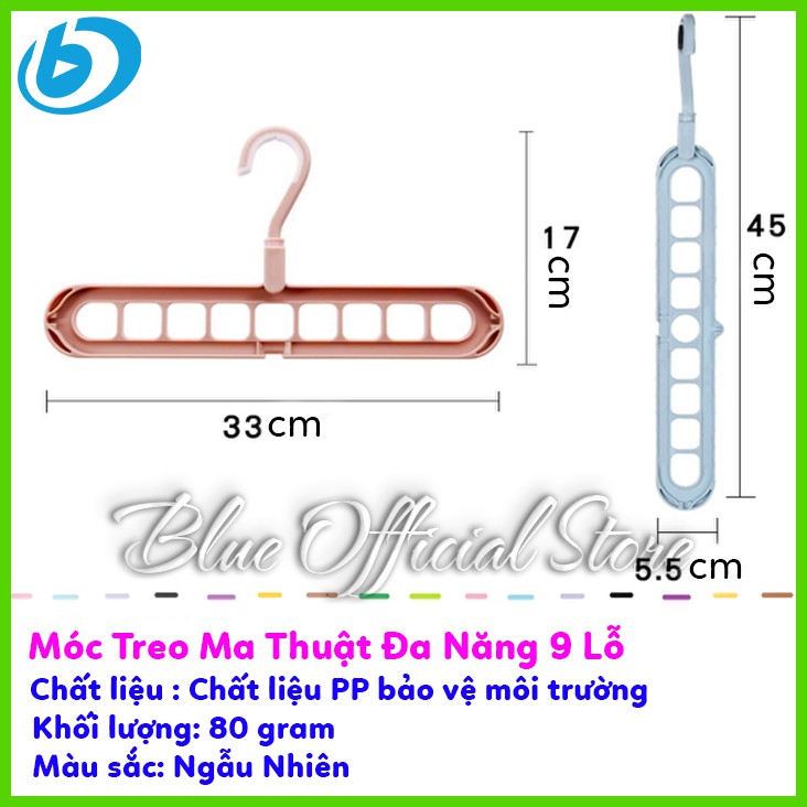 Móc Treo Quần Áo ⭐Móc Treo Đồ  Đa Năng Tiết Kiệm Diện Tích ⭐Móc Treo Tường 9 Lỗ Tiện Dụng 🥂 Đồ Gia Dụng 🥂 Thông Minh