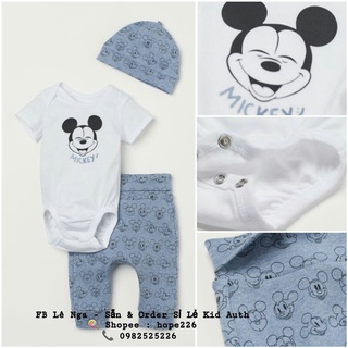 Set bộ sơ sinh 3 chi tiết hm uk sz 2-4m, 4-6m, 6-9m