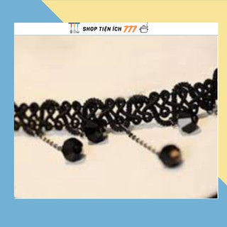 Vòng cổ choker phối ren đính đá sành điệu cho nữ