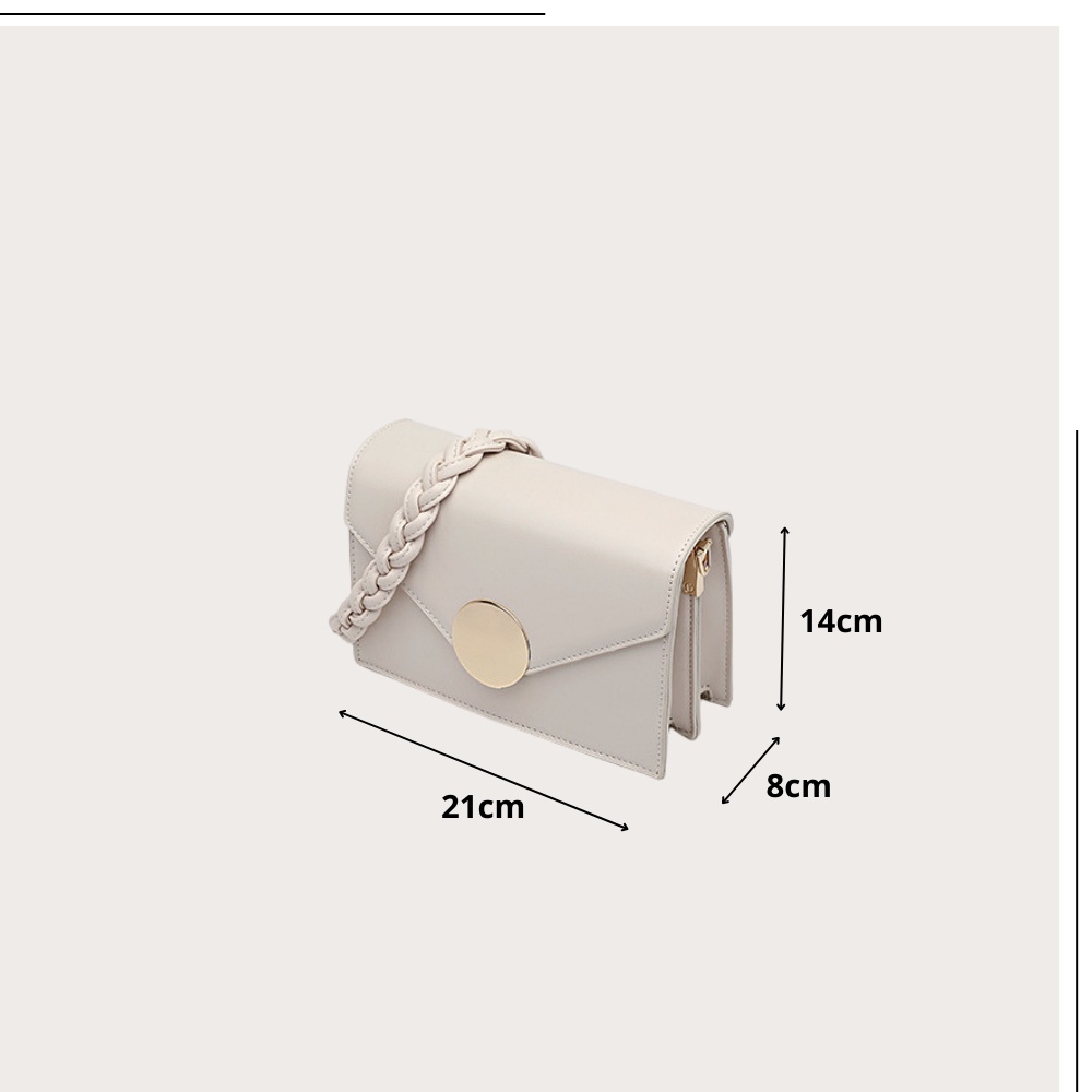 Túi xách nữ đeo chéo HANS thiết kế 2 dây đeo chéo kẹp nách tiện ích tinh tế QA63