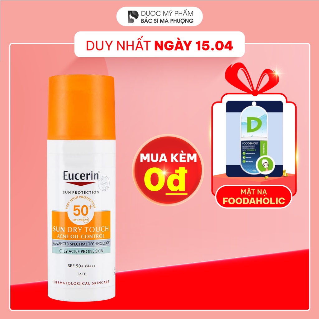 Kem chống nắng cho da nhờn mụn Eucerin Oil Control SPF50+