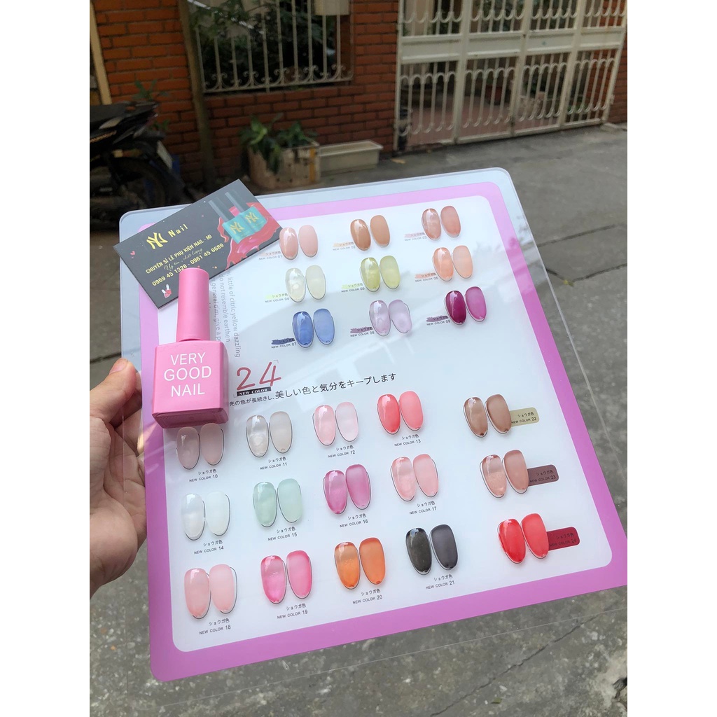 Set thạch 24 màu very good nail ,Sơn thạch FREESHIP ( hàng chính hãng ) chuẩn công ty tặng bảng màu meca cao cấp