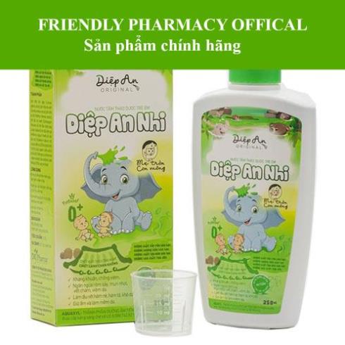 Nước tắm thảo dược trẻ em Diệp An Nhi - Ngăn ngừa các vết chàm sữa, rôm sảy