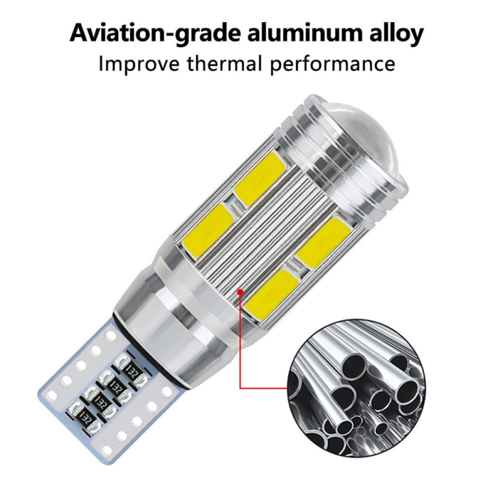 Set 2 Bóng Đèn Led T10 W5W 5730 10SMD 12V 6500K Cho Xe Hơi