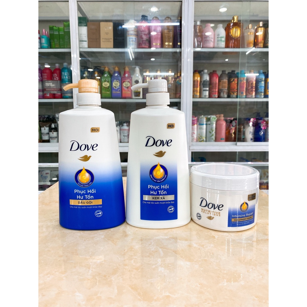 Bộ 3 Gội Xả Hấp Dầu Dove Phục Hồi Hư Tổn Chính Hãng Công Ty