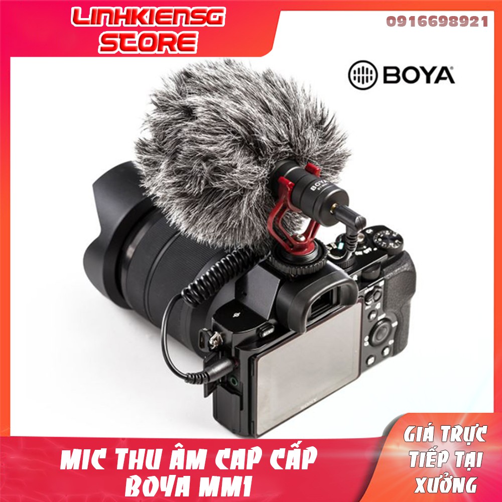 MiC Boya BY-MM1 DÀI thu âm cao cấp cho máy ảnh DSLR, action camera, và điện thoại studio,quay vlogs, edit video