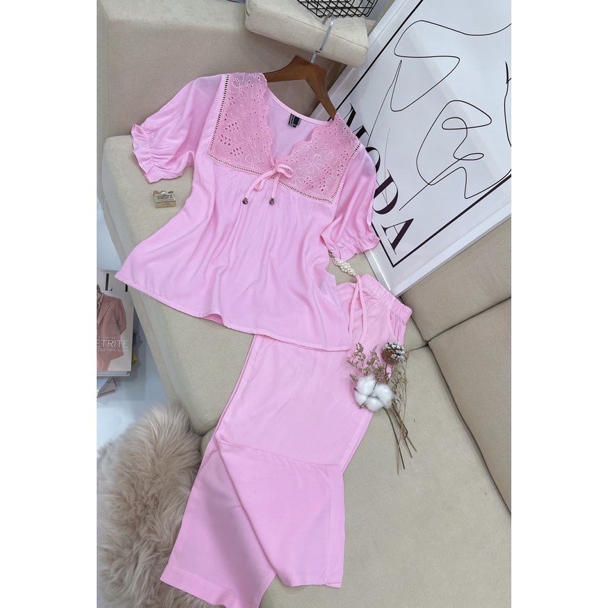 BỘ LỮNG CỔ REN CHẤT TOLE LANH HÀNG VNXK