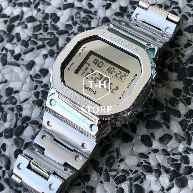 BỘ VỎ MOD GREY METAL CASIO G SHOCK DW 5600[fullbox]