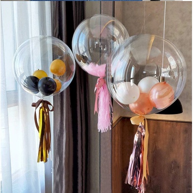 Bóng trong suốt galaxy size 18", size 24" trang trí tiệc, sinh nhật