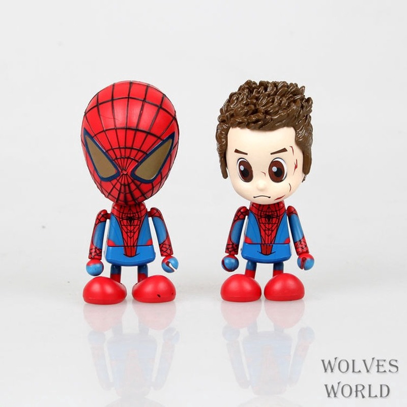 Mô Hình Spider-Man Bằng Pvc 2 Phong Cách Chibi