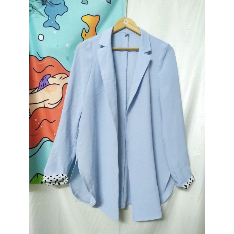 Set 2món áo khoác + váy xếp ly xanh size XL | BigBuy360 - bigbuy360.vn