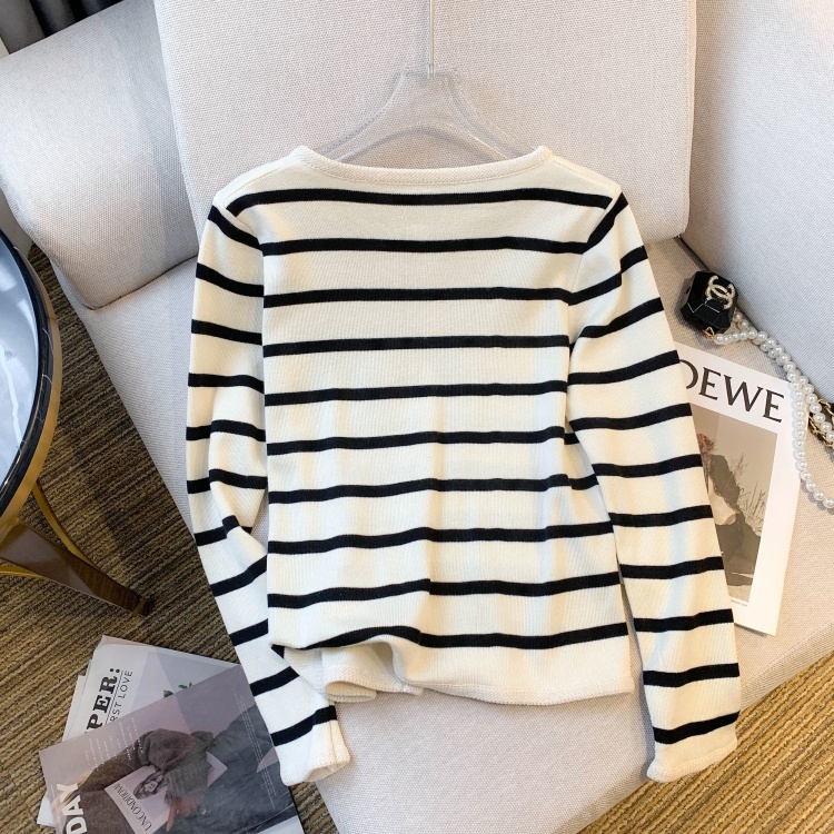 Áo Khoác cardigan Họa Tiết Kẻ Sọc Màu Sắc Thời Trang Mùa Thu Cho Nữ