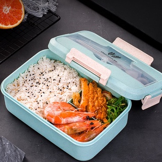 Hộp cơm văn phòng lúa mạch có đũa thìa inox