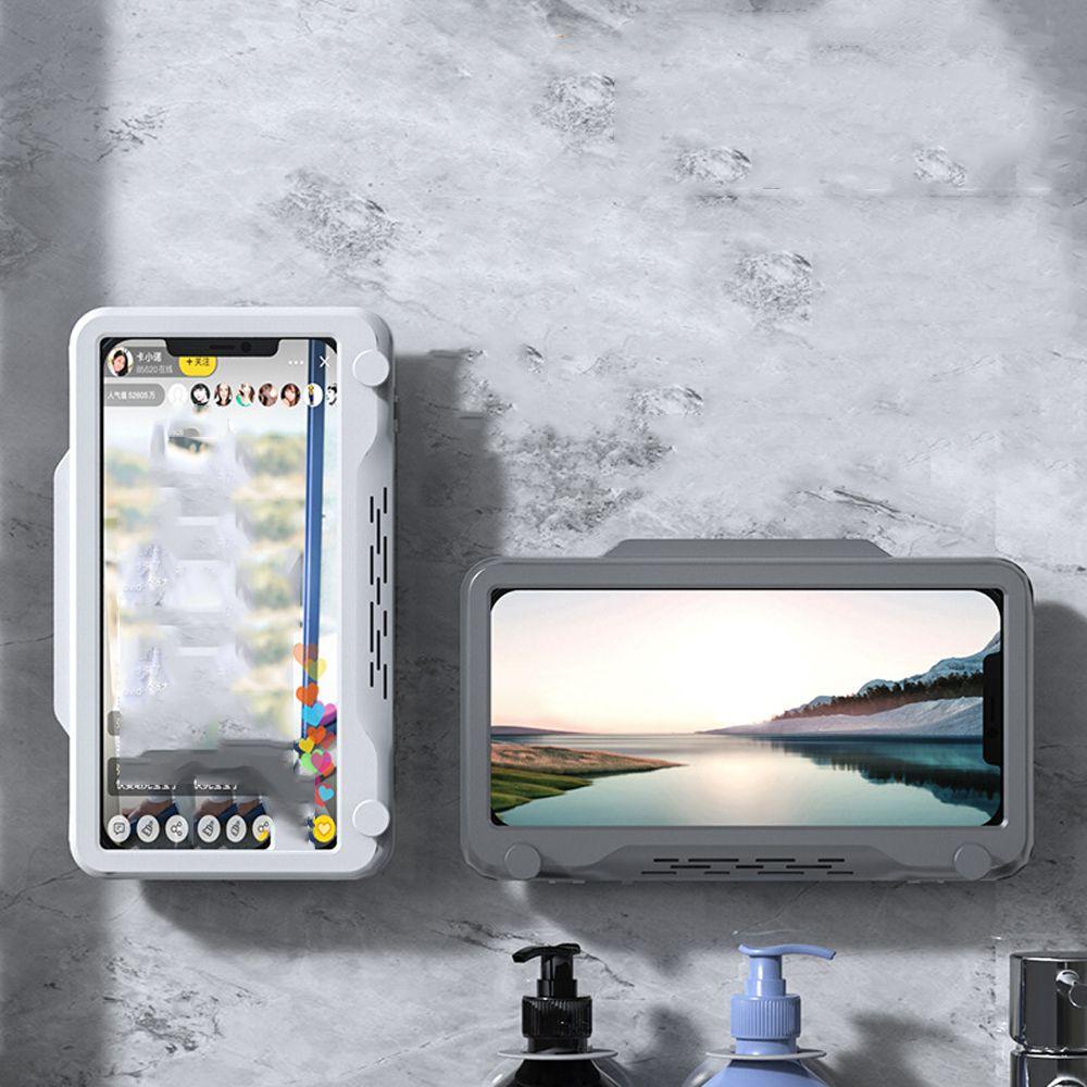 Giá Đỡ Điện Thoại Gắn Tường Tự Dính Xoay 360 Độ Cho Phòng Tắm° Ốp Điện Thoại Màn Hình Cảm Ứng Có Thể Xoay Được