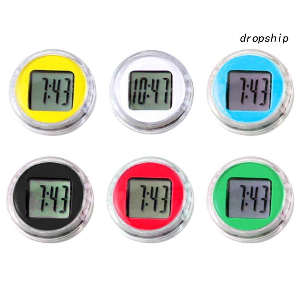 Đồng hồ số mini dạng dán chống thấm nước trang trí trên xe máy xe đạp văn phòng