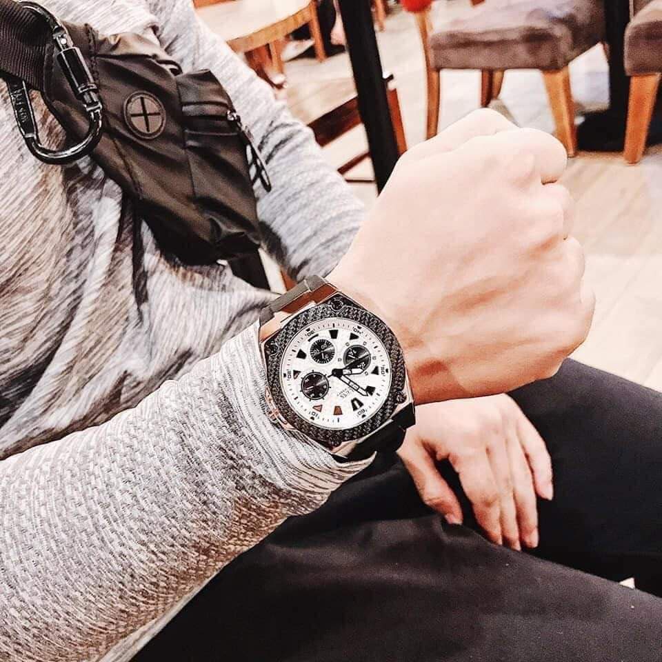 ĐỒNG HỒ CẶP GUESS LEGACY ANALOG WATCH WITH SILICONE BRACELET