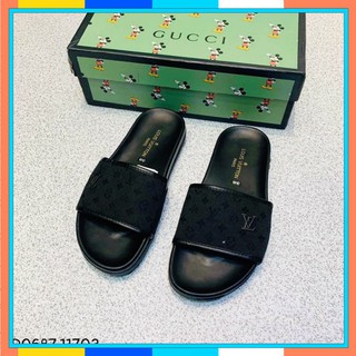 [RẺ VÔ ĐỊCH]💥Dép lê nam quai ngang dập vân đế cao su mềm cao cấp (fullbox)