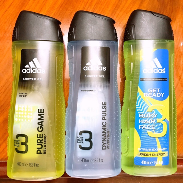 Sữa tắm gội rửa mặt 3 trong 1 cho nam 400ml Adidas 3 in 1