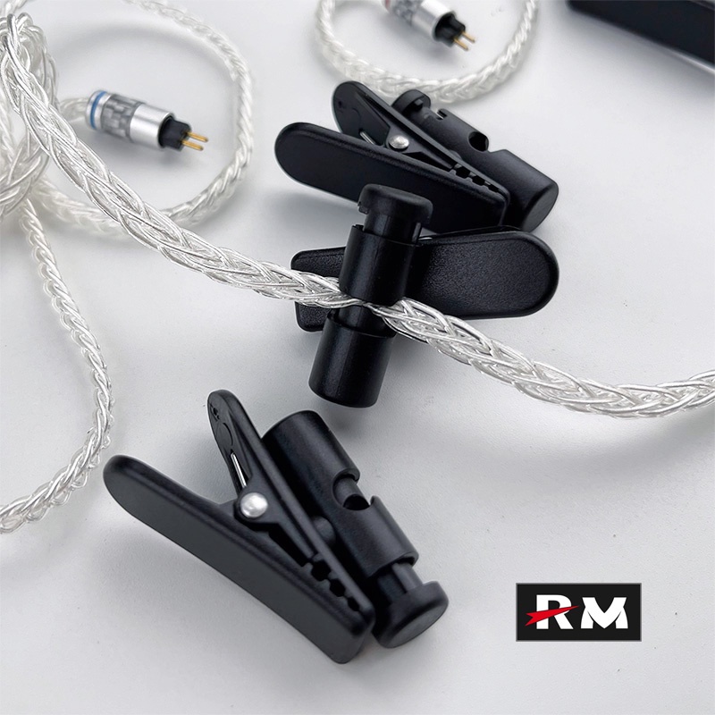 Set 5 Kẹp Cố Định Dây Cáp Tai Nghe Cỡ Lớn 360 Độ Cho Sennheiser ie800 IE800S°Kẹp Dây Cáp Tai Nghe Kéo Dài 2-4mm Có Thể Xoay Được Có Kẹp 8 Trục