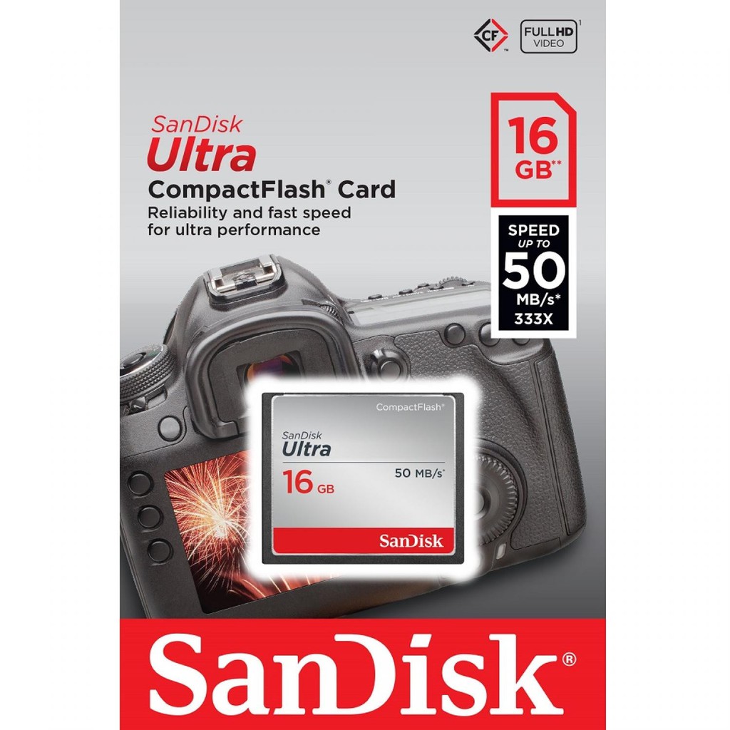 Sandisk Thẻ Nhớ Cf 16gb (50mb / S)