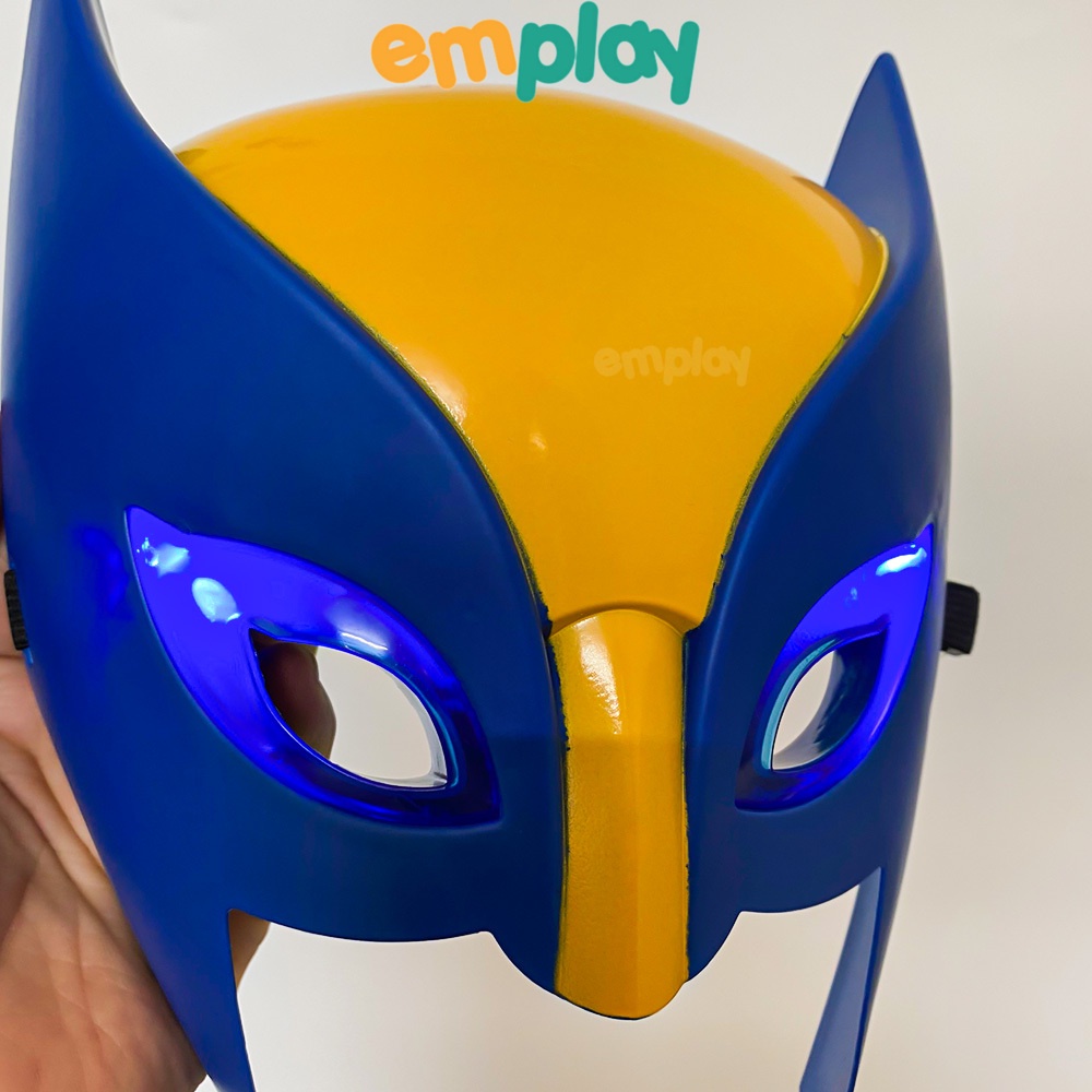 Mặt nạ siêu nhân anh hùng haloween Emplay có đèn nhấp nháy chất liệu nhựa dày dặn an toàn cho bé